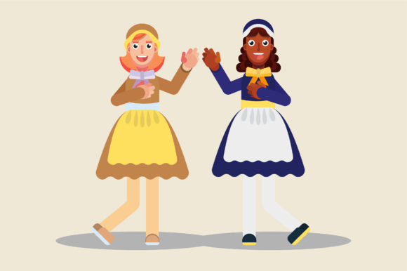 Characters of Farm Girls - Thanksgiving: A Real-World Embroidery Review