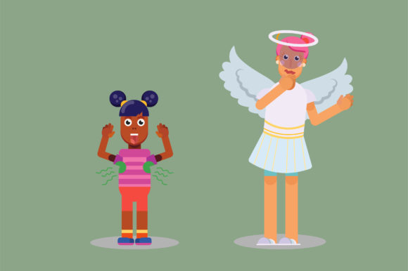Characters of Pirates and a Little Girl