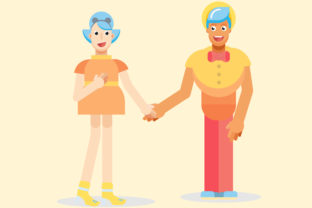 Couple Character Vector Illustration Review