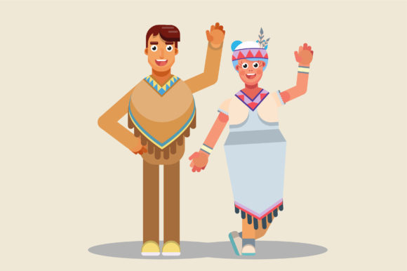 Cute Native Characters - Thanksgiving Review