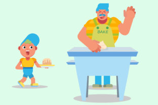Happy Character Illustration Review for Embroidery