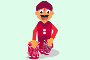 Indian Musician Vector Illustration Review