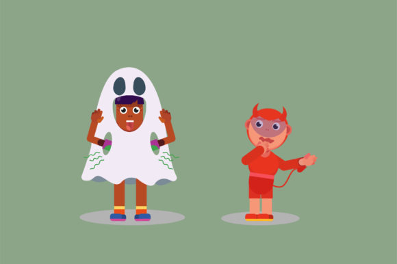 Little Girl Wearing Ghost Costume Review