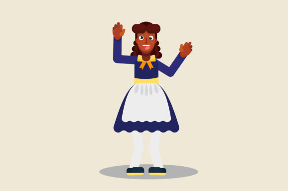 Review: Characters of Funny Girl Dancing Embroidery Design