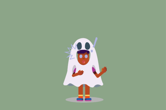 Reviewing Character - a Girl with a Ghost Costume for Real Embroidery