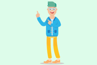 Student Character Vector Illustration Review